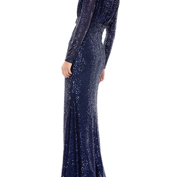 Mac Duggal sequined evening gown midnight size 16 - Picture 4 of 8